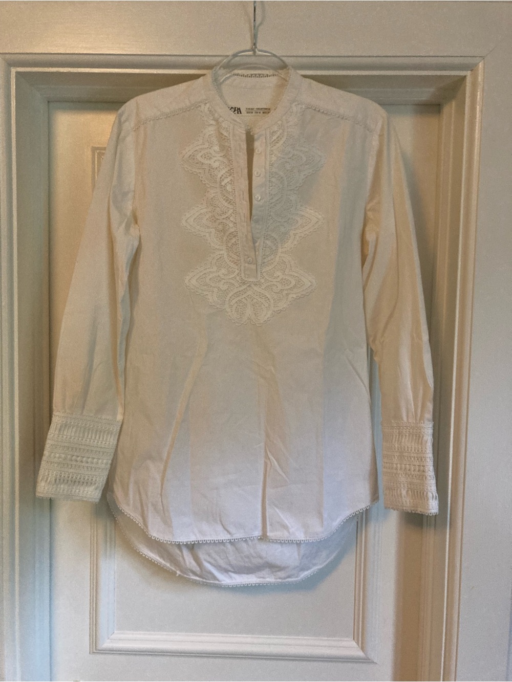 Zara White Embroidered Moroccan Tunic